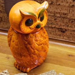 Pot Hibou Tangerine en Céramique - 16.5 x 16.2 x 8.5 cm