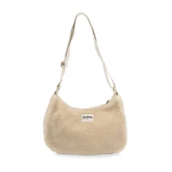 Sac Rosa Teddy en fourrure - Beige