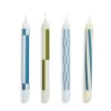 Set de 4 Bougies Pattern - Vert u0026 Bleu