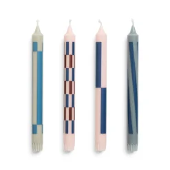Set de 4 Bougies Pattern - Pink u0026 Blues