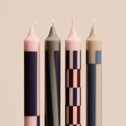 Set de 4 Bougies Pattern - Pink u0026 Blues