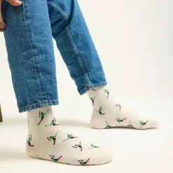 Set de 3 chaussettes Skieur - Marine Vert - 43/45