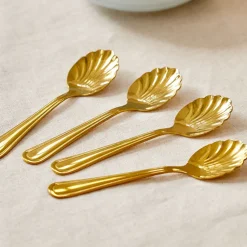Set de 4 cuillères à dessert en acier inoxydable