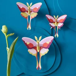 Set De 3 Décorations Murale Lilac Comet Butterflies