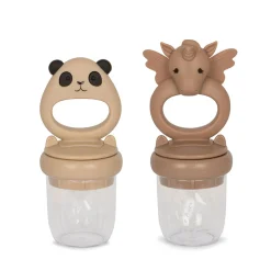 Set de 2 Grignoteuses Licorne et Panda - Shell/Blush