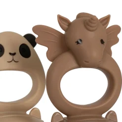 Set de 2 Grignoteuses Licorne et Panda - Shell/Blush