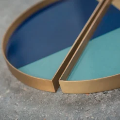 Set de 2 mini plateaux géométriques Half Moon