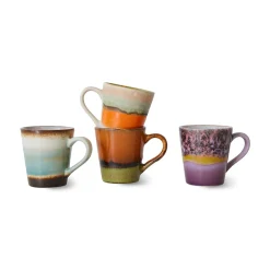 Set de 4 Mugs 70's Retro
