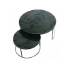 Set de 2 tables tables gigognes Nesting - Charcoal - Ø 92 cm