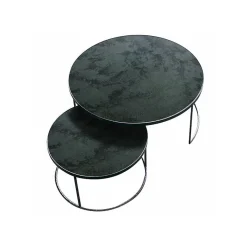 Set de 2 tables tables gigognes Nesting - Charcoal - Ø 92 cm