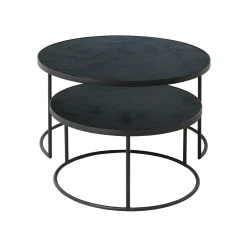 Set de 2 tables tables gigognes Nesting - Charcoal - Ø 92 cm