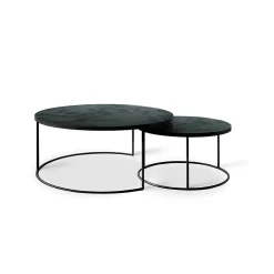 Set de 2 tables tables gigognes Nesting - Charcoal - Ø 92 cm