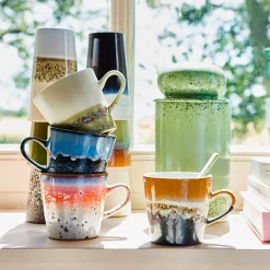 Set de 4 Tasses Americano 70's Pegasus en céramique