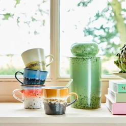 Set de 4 Tasses Americano 70's Pegasus en céramique