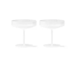 Set de 2 verres à Champagne Ripple - Frosted
