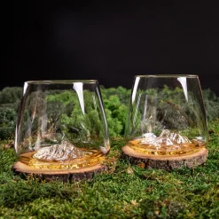 Set de 2 verres topographic Everest u0026 Mont Blanc