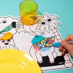 Set de table à colorier Magic Water - Dinos