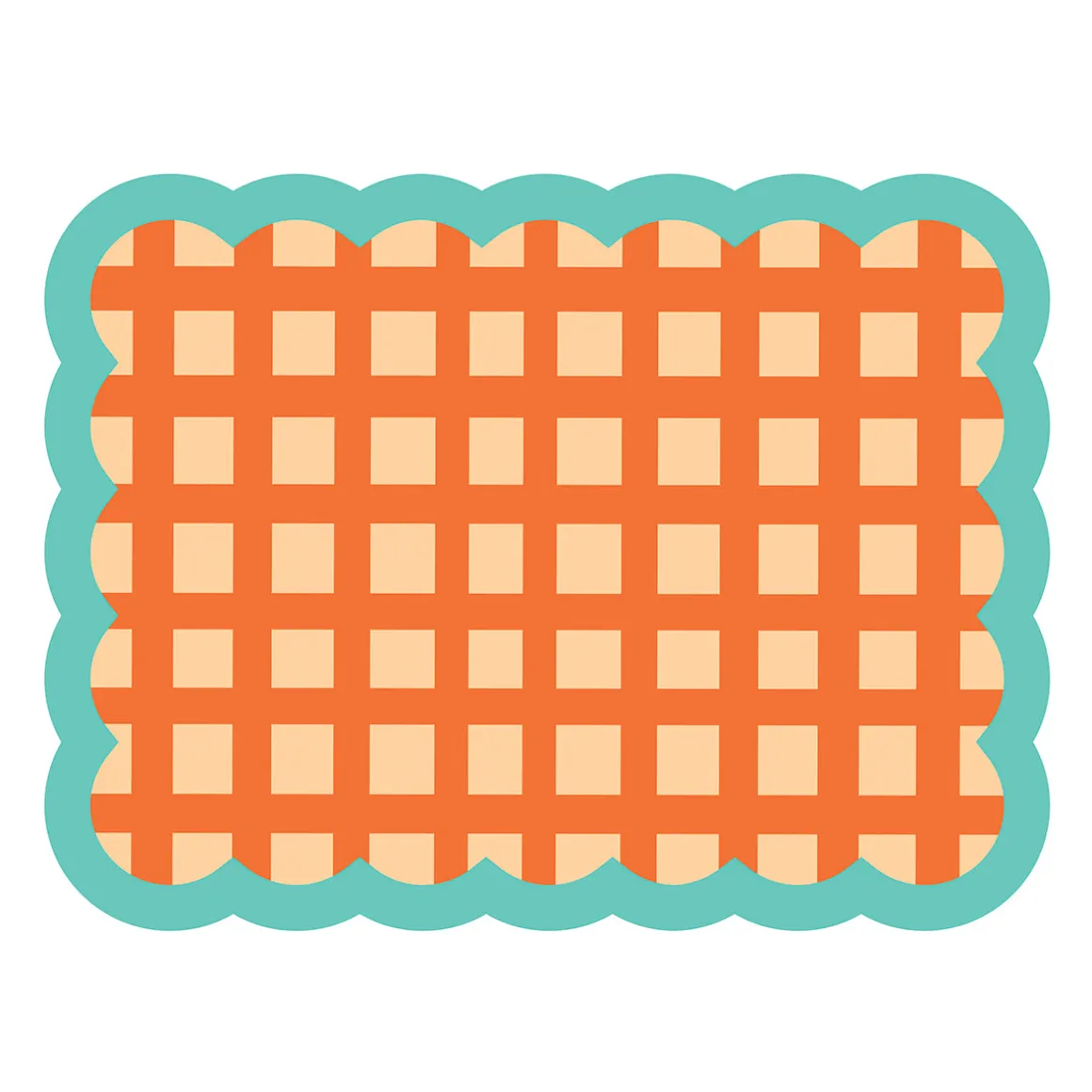 Set de table Biscotti à Carreaux - 38 cm x 48 cm - Rouge u0026 Bleu