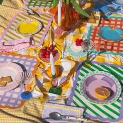 Set de table Biscotti à Carreaux - 38 cm x 48 cm - Rouge u0026 Bleu