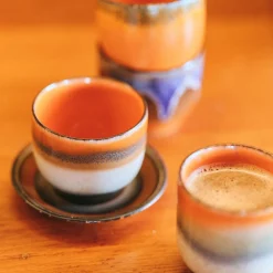 Soucoupe Dark Roast 70's en Céramique - 11.5 cm x 1.8 cm