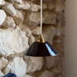 Suspension Lisette en grès - Minuit