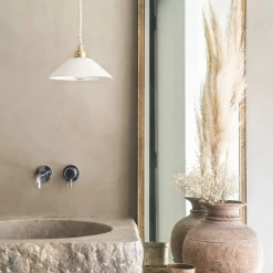 Suspension Lisette en Terre Cuite Blanche