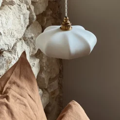 Suspension Maria en porcelaine biscuit - Ø 24 cm