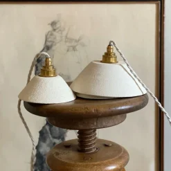 Suspension Pitchoun en Grès Chamotté - Ivoire
