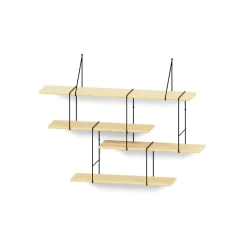 Système d'Étagères Link Set 1 Frêne / Noir