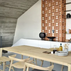 Table à rallonge Bok en chêne - L 160/240 cm