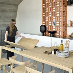 Table à rallonge Bok en chêne - L 160/240 cm