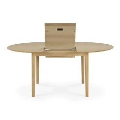 Table à rallonge Bok en chêne - L 129/179 cm