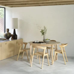 Table à rallonge Bok en chêne - L 129/179 cm