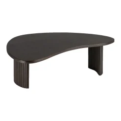 Table basse Boomerang en acajou L 85 x l 77 - Marron
