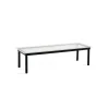 Table basse Kofi Chêne Massif Noir u0026 Verre Roseau Clair - l 140 x L 50 x h 36 cm