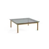 Table basse Kofi Chêne Massif u0026 Verre Teinté Gris - l 100 x L 100 x h 36 cm