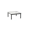 Table basse Kofi Chêne Massif Noir u0026 Verre Roseau Clair - l 80 x L 80 x h 36 cm