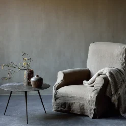 Table basse Luna - Lava Linear - Whisky - Ø 65 x h 41 cm