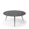 Table basse Luna - Lava Linear - Whisky - Ø 80 x h 35 cm