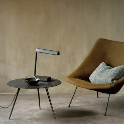 Table basse Luna en mineaux - noir - Ø 65 x h 41 cm