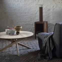 Table basse Mikado Chêne Ronde