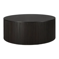 Table basse ronde Roller Max en acajou - Marron