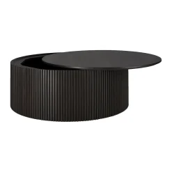 Table basse ronde Roller Max en acajou - Marron