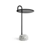 Table d'appoint Bowler en acier et granit - Noir