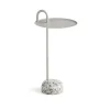 Table d'appoint Bowler en acier et granit - Beige