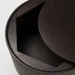 Table d'appoint ronde Roller Max en acajou - Marron