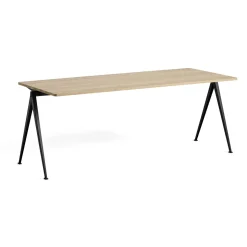 Table Pyramid 01 Base noire u0026 Plateau chêne mat lacqué