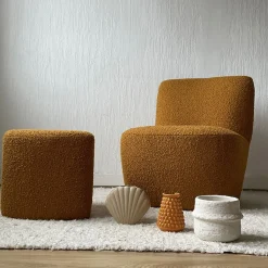 Tabouret Eve Tissu Bouclette