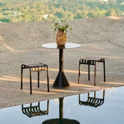 Tabouret Palissade en acier poudré - Anthracite