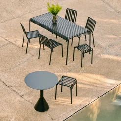 Tabouret Palissade en acier poudré - Anthracite